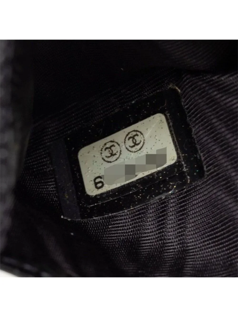 Chanel CC Logo Card Case Black Caviar Leather